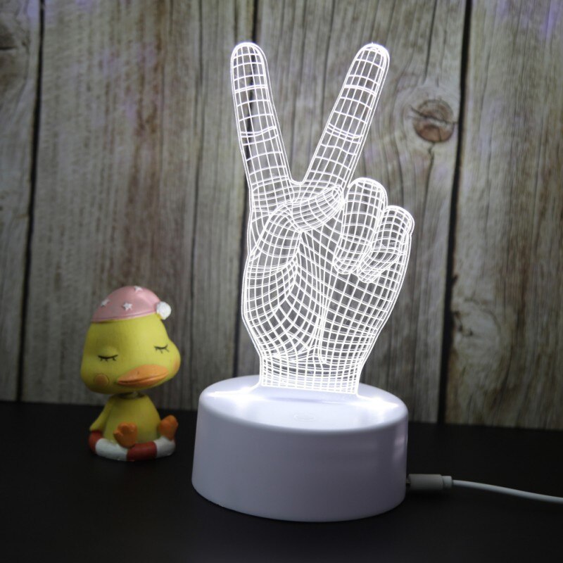 3d acryl usb led nachtlampjes voor op tafel, slaaplamp, thuiskantoor, wereldbol, kinderkamer, valentijnsdagdecoratie: B