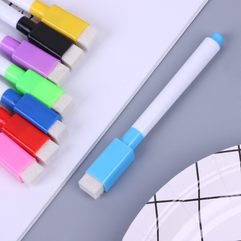 1 Set Magnetische Whiteboard Pen Uitwisbare Marker Kantoor Schoolbenodigdheden 8 Kleuren
