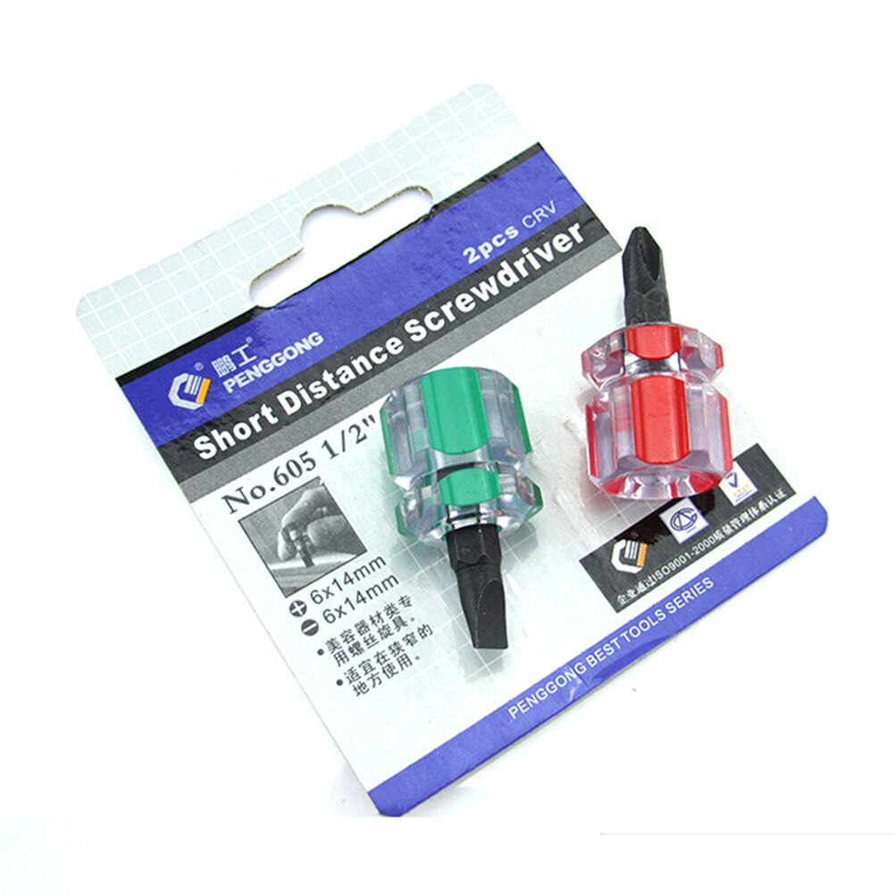2 Pcs 6X14 Mm Kids Mini Reparatie Tools Schroevendraaier Anti Slip Phillips Schroevendraaier Bits Single Side