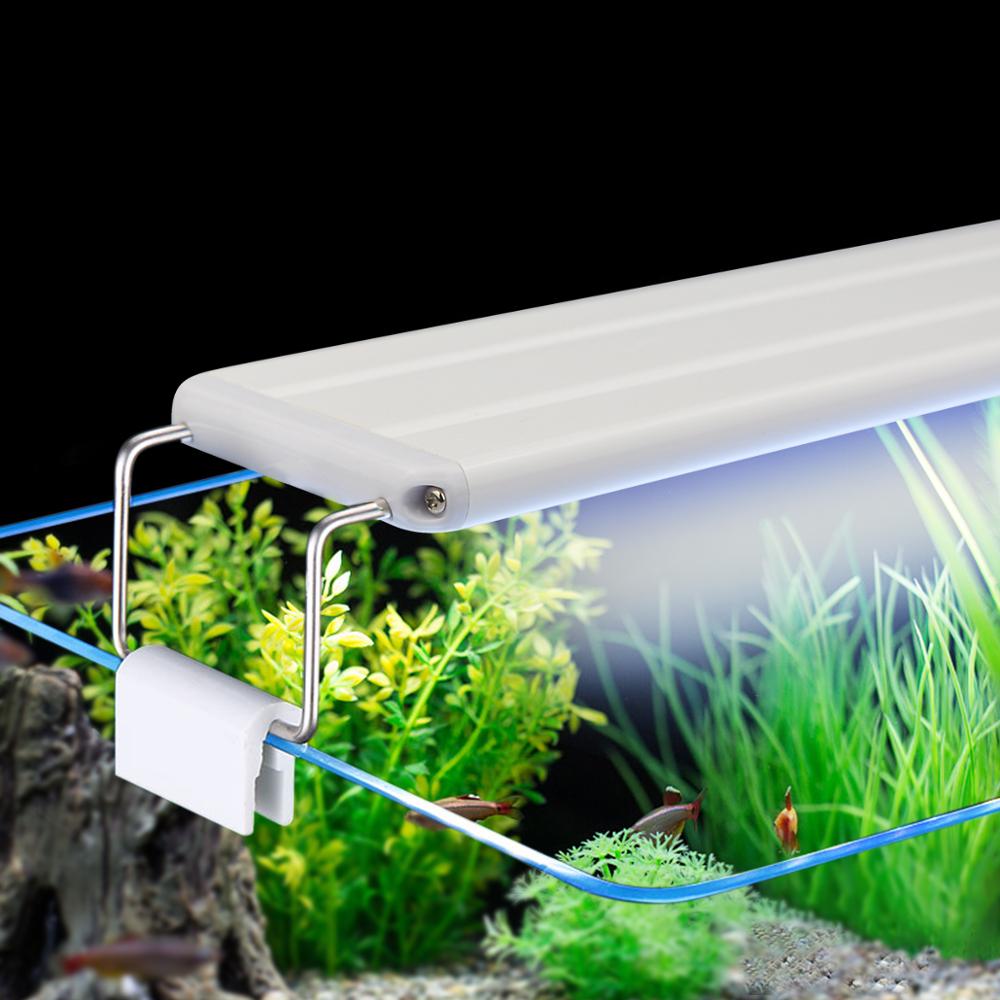 EU plug LED Aquarium Verlichting 18/28/38/48/58 CM Fish Tank Lamp Extensible Clip op LED Licht voor aquarium aquarium Decor verlichting