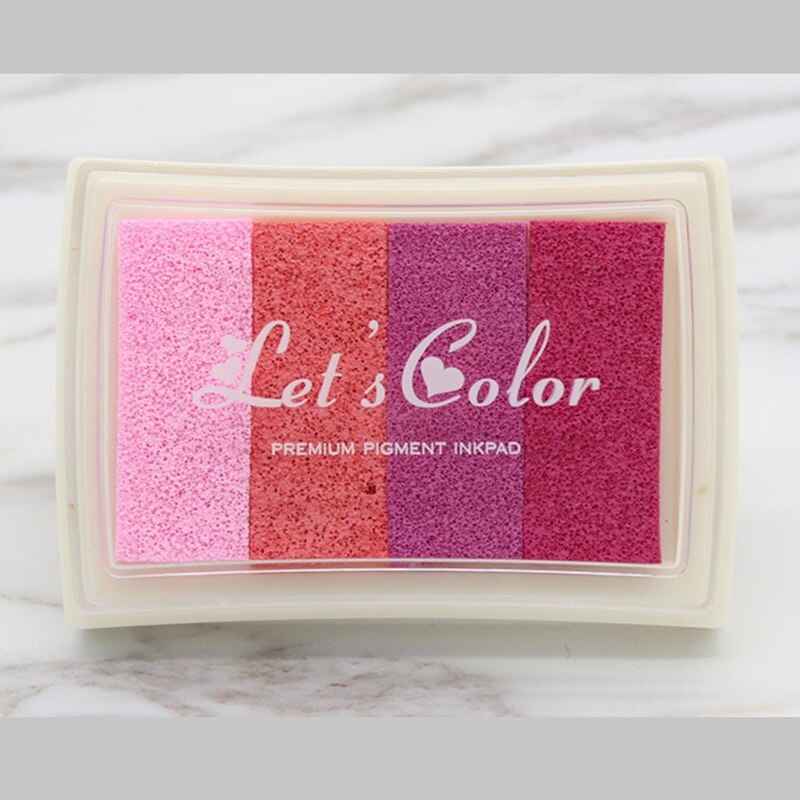 Almohadilla de tinta para álbum de recortes, sellos coloridos de tinta para decoración, sellos de sellado, pintura, de boda, 1 caja/5 colores