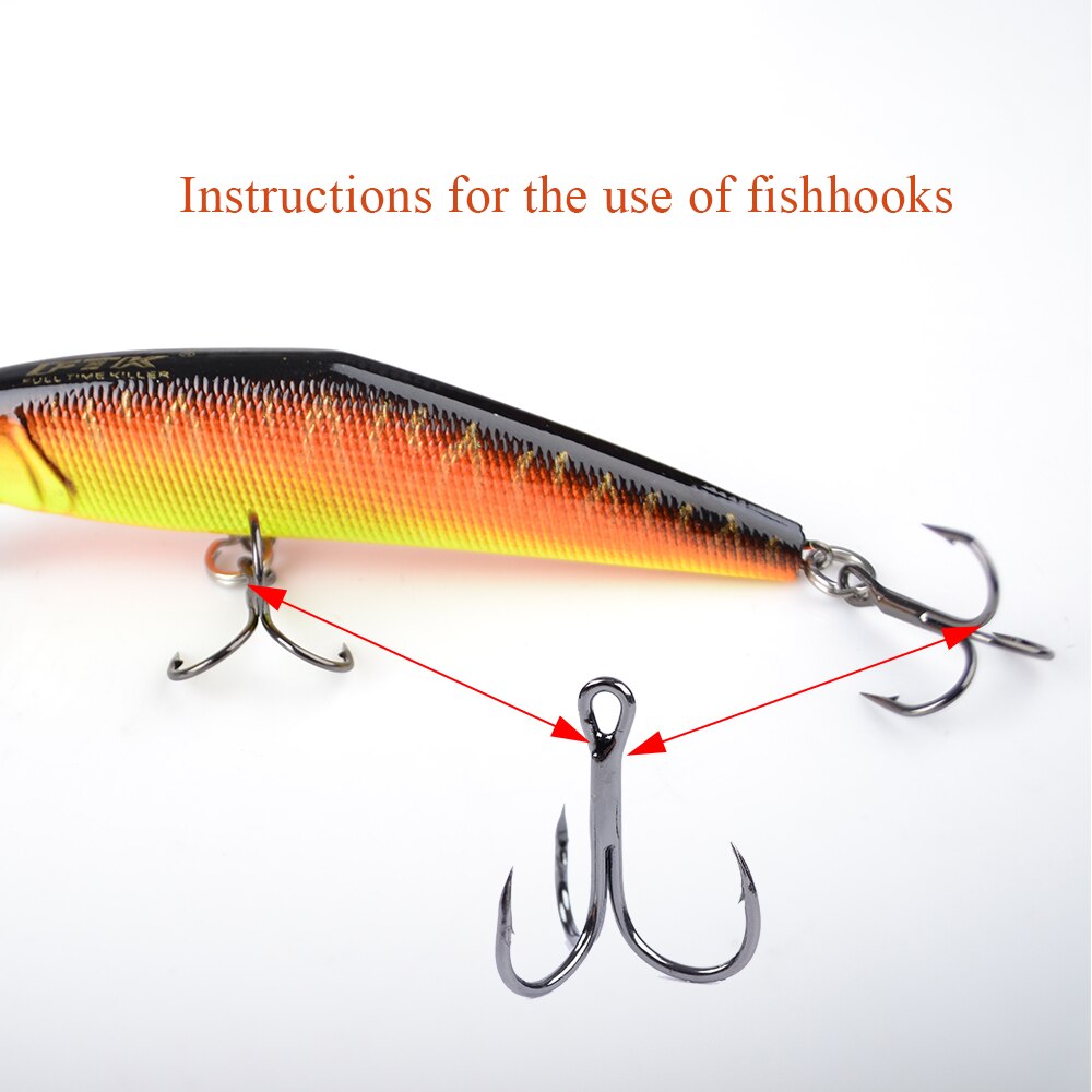 FTK-anzuelos triples para pesca de lubina, soporte para señuelos, atado de moscas, juego de anzuelos de manivela, anzuelo con aguja de agua salada