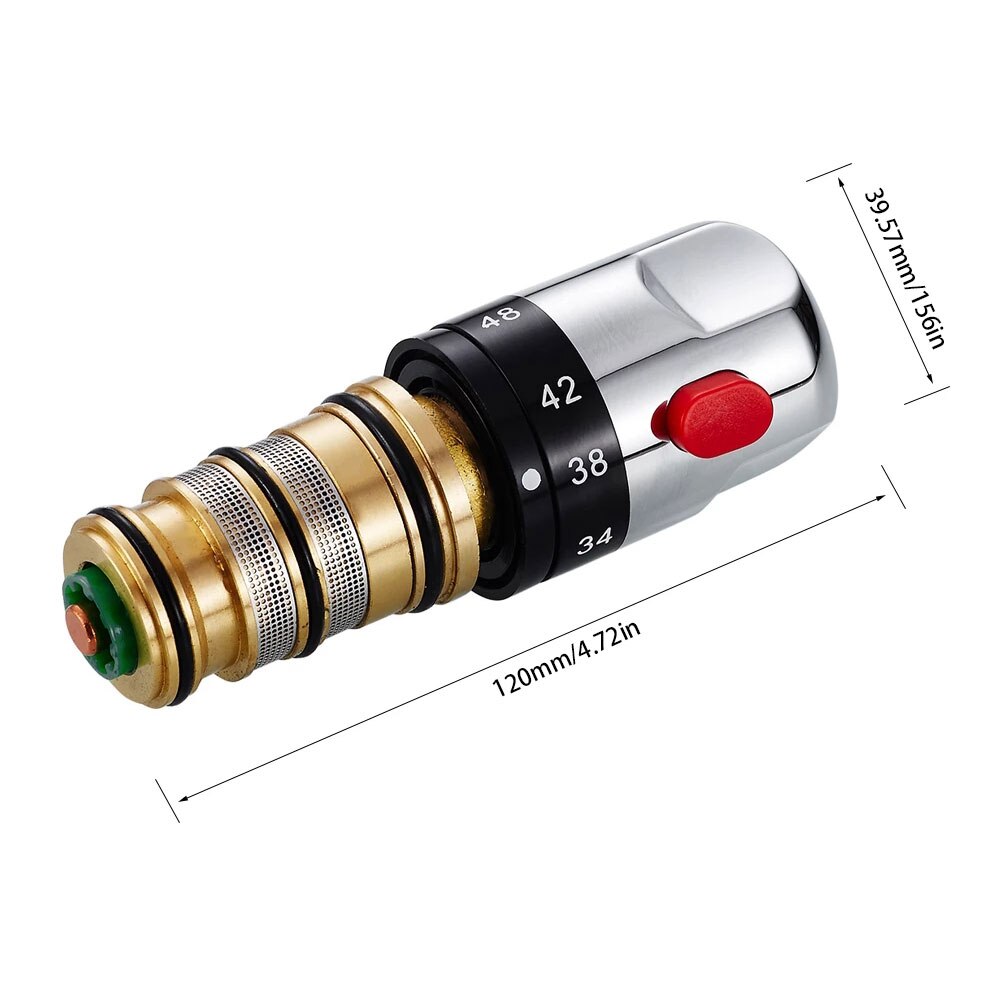 Messing Thermostatische Mengkraan Temperatuurregeling Keramische Klep Voor Zonneboiler Klep Onderdelen Keramische Cartridge Douche