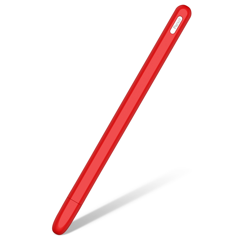 Anti-Unterhose Silikon Bleistift Hülse Abdeckung Schutzhülle für Apfel Bleistift 2 ND998: rot