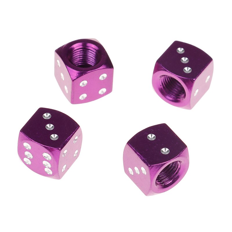 4 unids/lote tapones para vástago de válvula Universal dado neumático coche camión Auto tapa de vástago de válvula tapas llantas de rueda 12mmX12mmX12mm: Lavanda