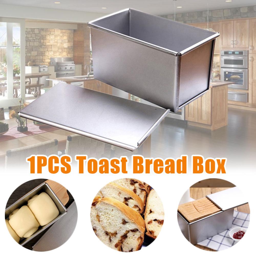 Toast Brood Doos Anti-aanbak Rechthoekige Aluminium Plaat Brood Brood Cake Pan Tin Met Cover Toast Mallen Diy Milieuvriendelijke Keuken Tool