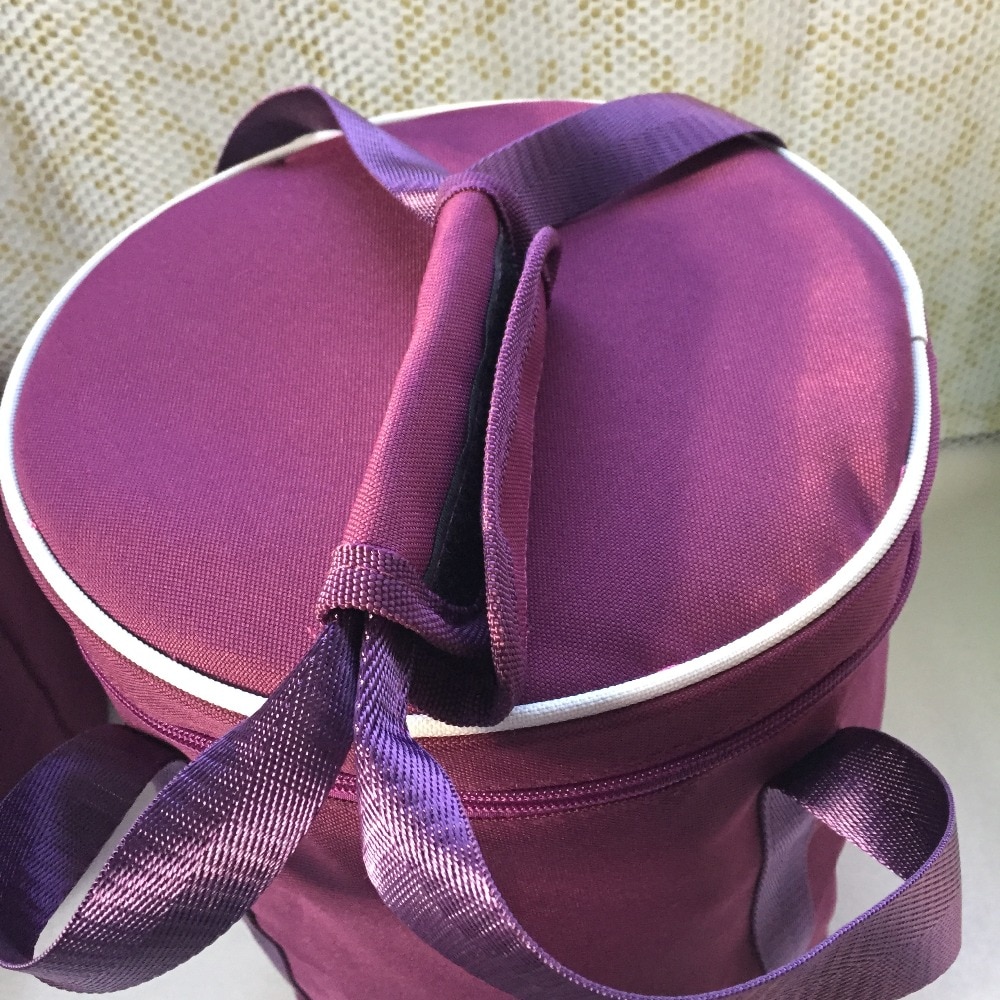 Een stuks Paarse kleur gewatteerde doek handtas voor regelmatige Crystal Klankschaal maat 8.5 inch tas met hoogwaardige beweegbare voering