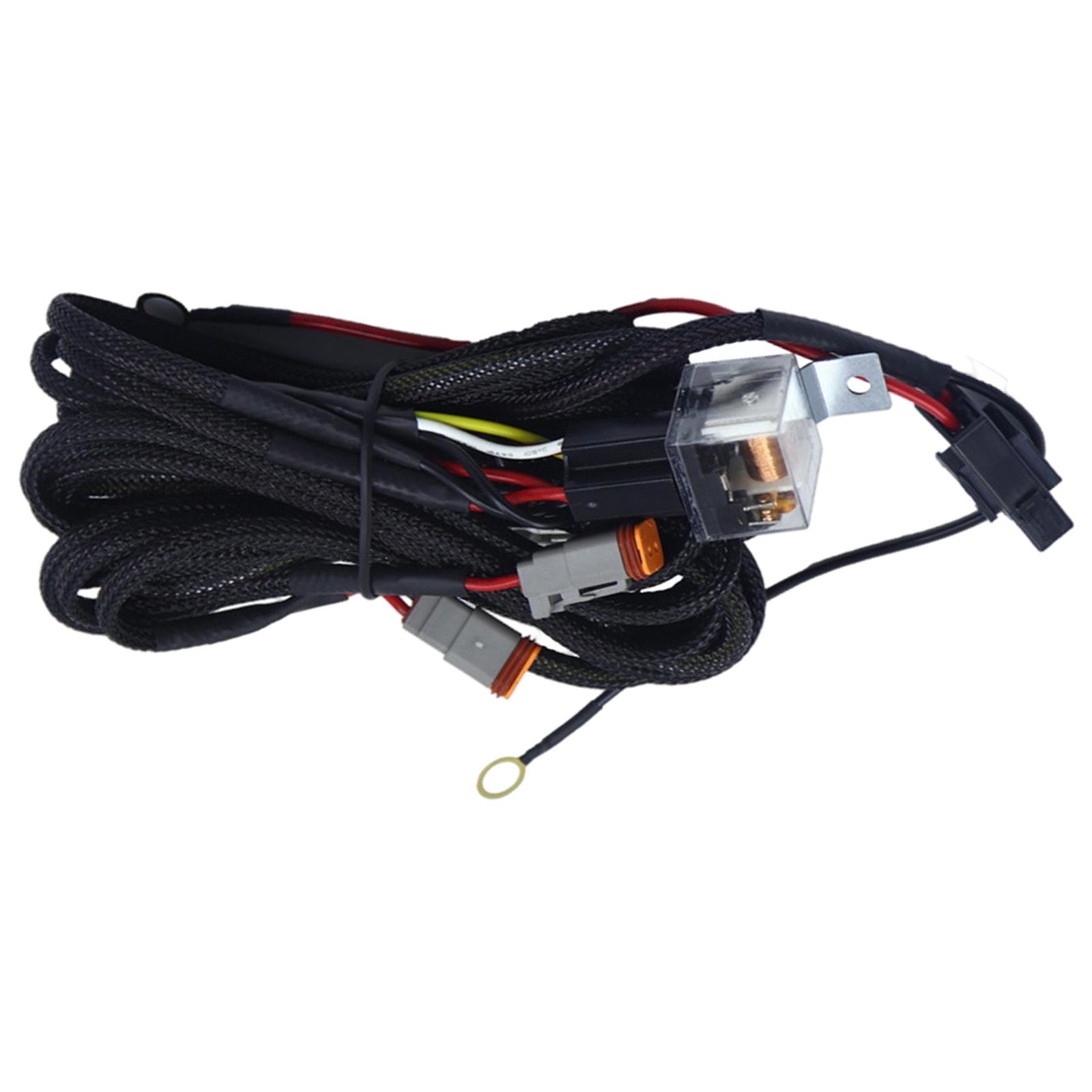 Fog Light Lamp Wiring Harness Work Lamp 12V 40A Relay Connector for Car