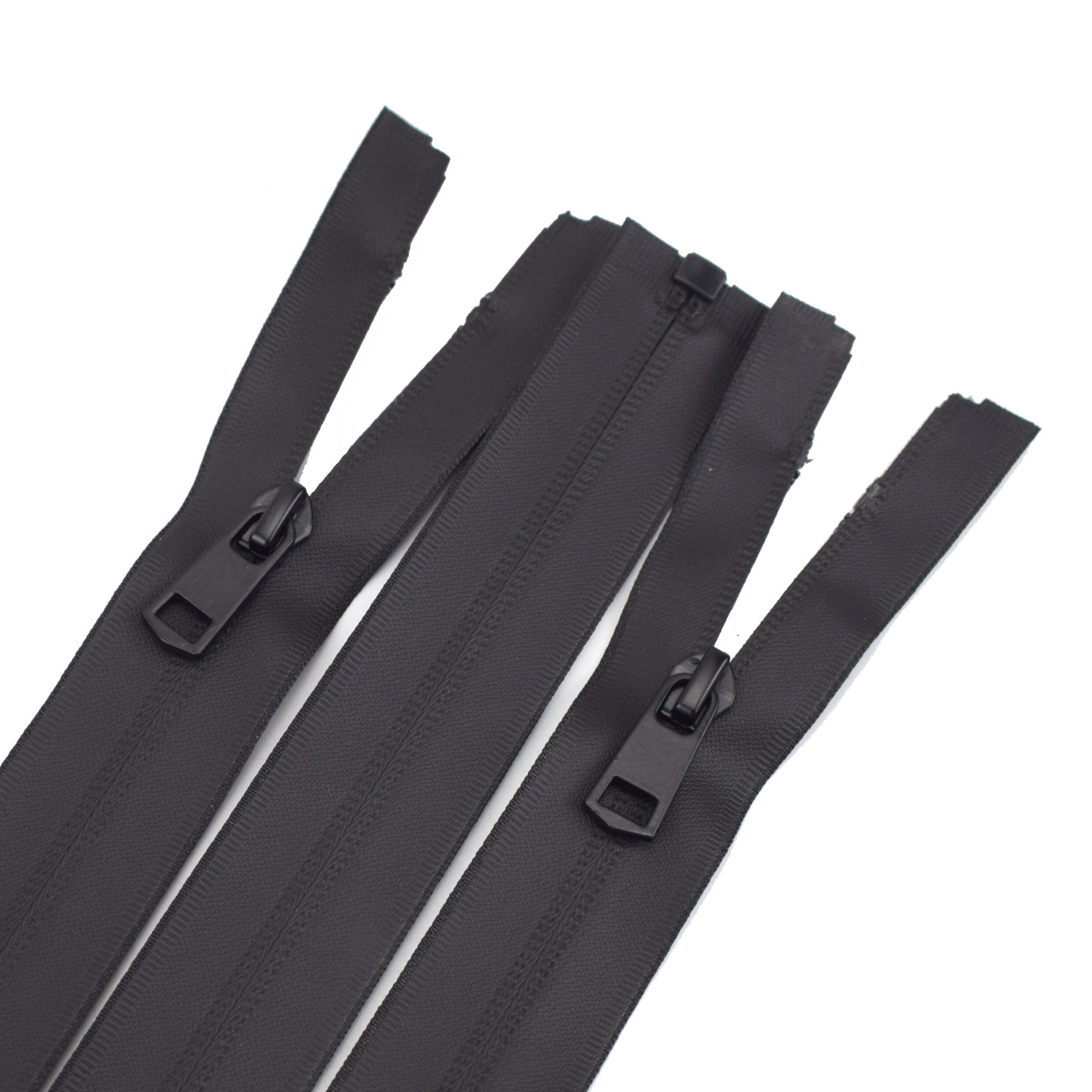 2 stk sort åben vandtæt lynlås til syning af nylon usynlige lynlåse udendørs taske kuffert diy håndværk: 50cm