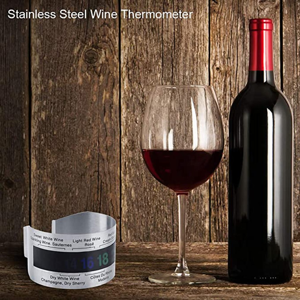 Red Wine Thermometer Color Changing Thermometer Sticker LCD Color Changing Temperature Sticker for Wine