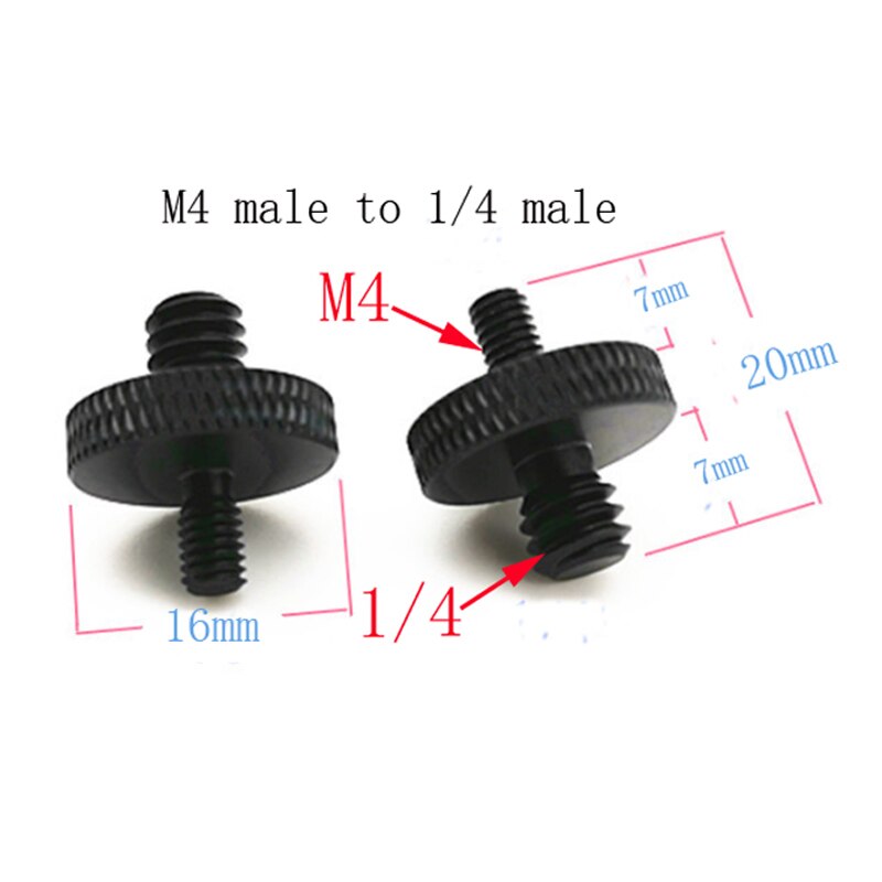 M4 M5 M6 M8 M10 Om 1/4 Of 3/8 Male Naar Mannelijke Schroef Mount Adapter Voor Camera Statief Camera Fotografie accessoires: M4 Gong to 14 Gong