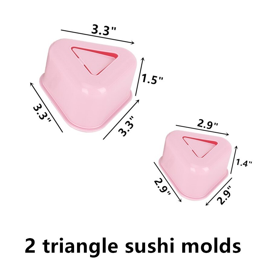 Moderigtig sushi taske ris kugle pakke taske anti-dug taske let rive sushi pakke taske 20 stk send klistermærker forskellige farver: 2 trekantforme
