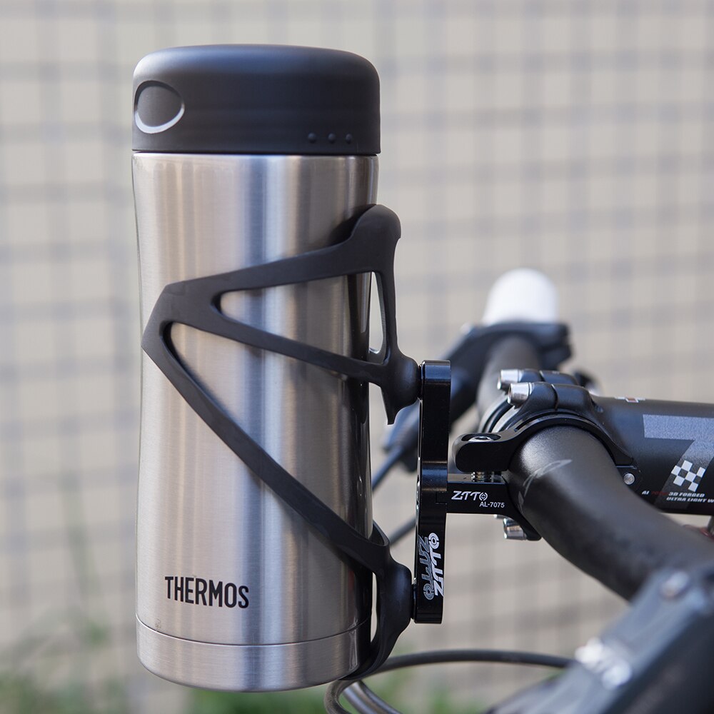 Bike Bicycle Cycling Outdoor Water Bottle Clamp Cage Holder Adapter Support Transition Socket Handlebar Mount