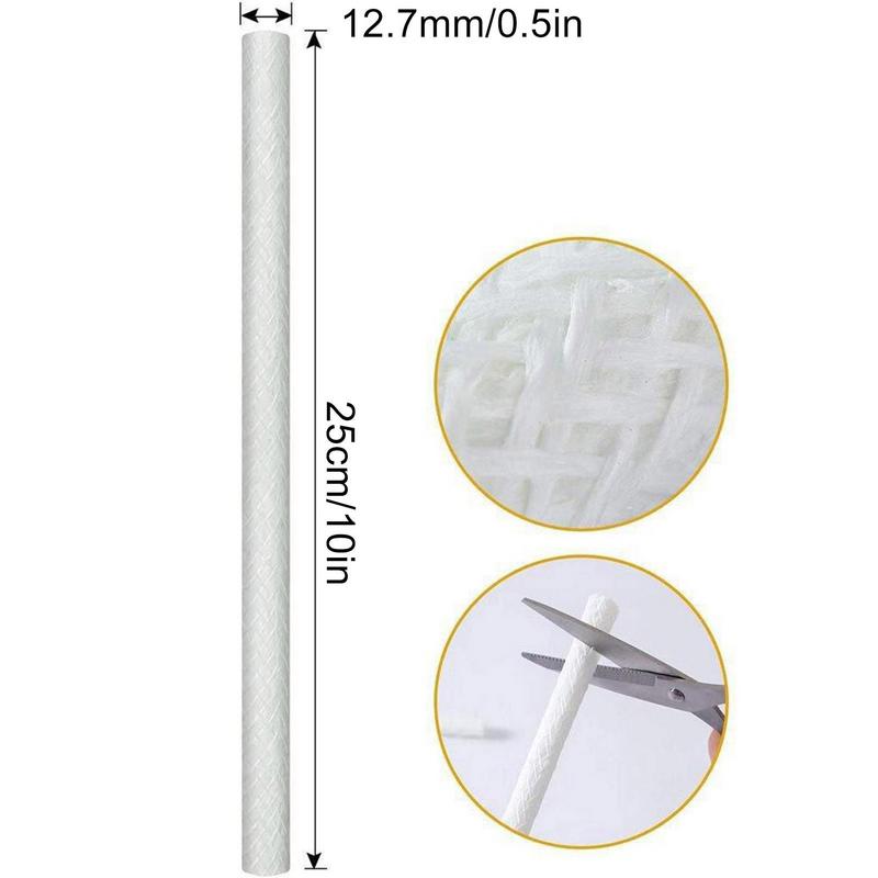 Lampada stoppino 10 pezzi torcia in fibra di vetro per esterni stoppino stoppini per bottiglie di vino fai da te per torce da esterno illuminazione per terrazza luci da giardino lampade a olio