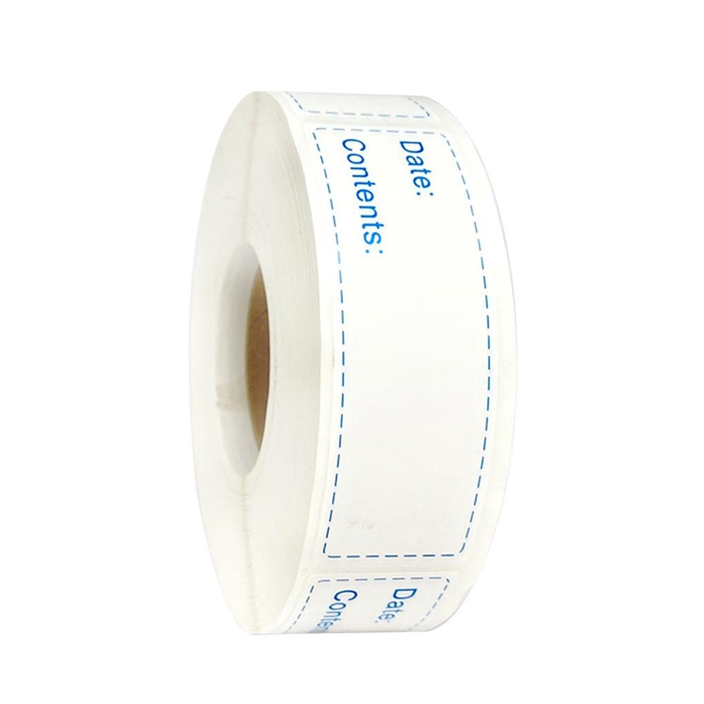 150pcs/roll Kitchen Sticker Refrigerator Freezer Food Storage Date Content Label Kitchen Food Storage Sticker: Blue