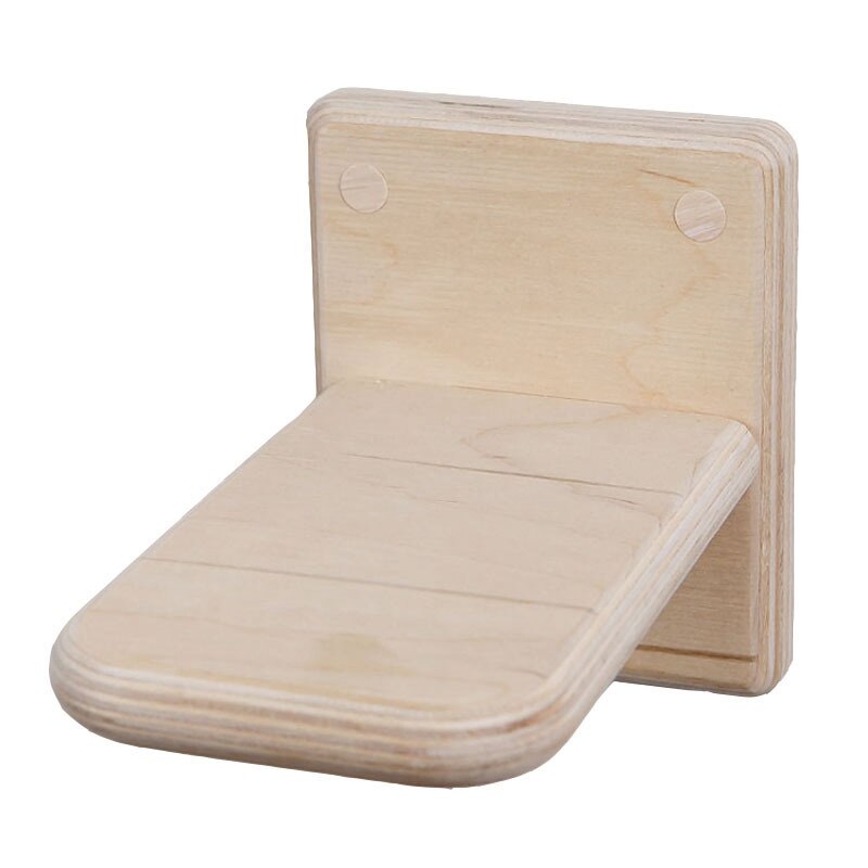Marco de pared para gato, escalera de escalada, plataforma de salto de pared de pino, trampolín de madera maciza, marco de escalada montado en la pared: Default Title