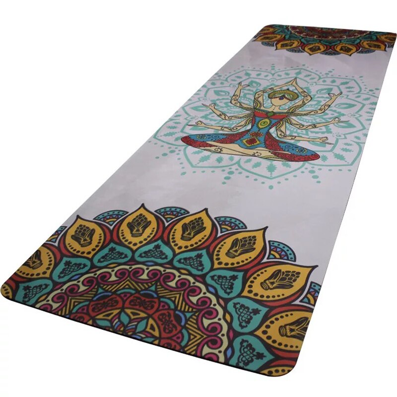 Stil 183cm*61cm*5mm: naturkautschuk, schweißabsorbierend, umweltfreundlich, komfortables wildledergewebe, rutschfest, lose übungs- und yogamatte