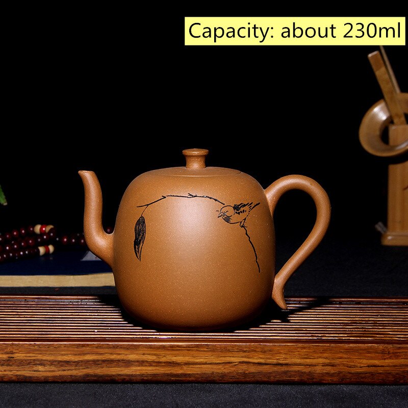 Retro tea set purple clay xi shi teapot Teaware decoration pot Authentic full handmade Chinese yixing purple sand teapot: K