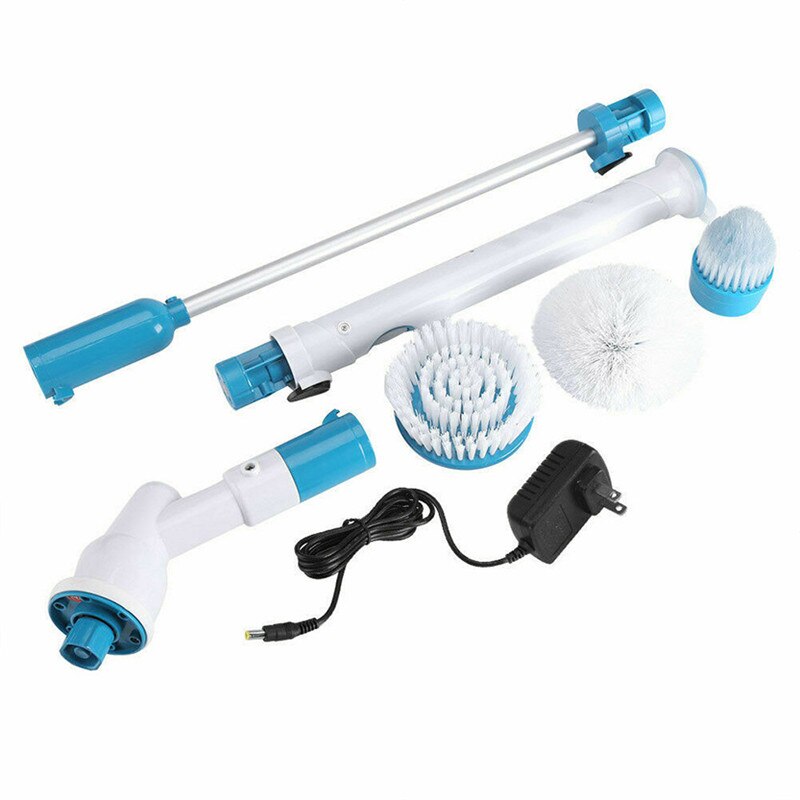 Turbo Scrub Electric Cleaning Brush Adjustable Long Handle Waterproof Cleaner Wireless Charging Bathroom Kitchen Cleaning Tools