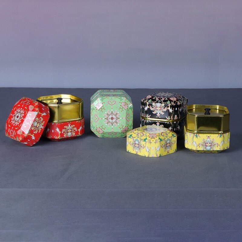Diamond Shape Mini Tin Tea Coffee Candy Storage Box Tea Caddy Metal Case Wedding Party Box