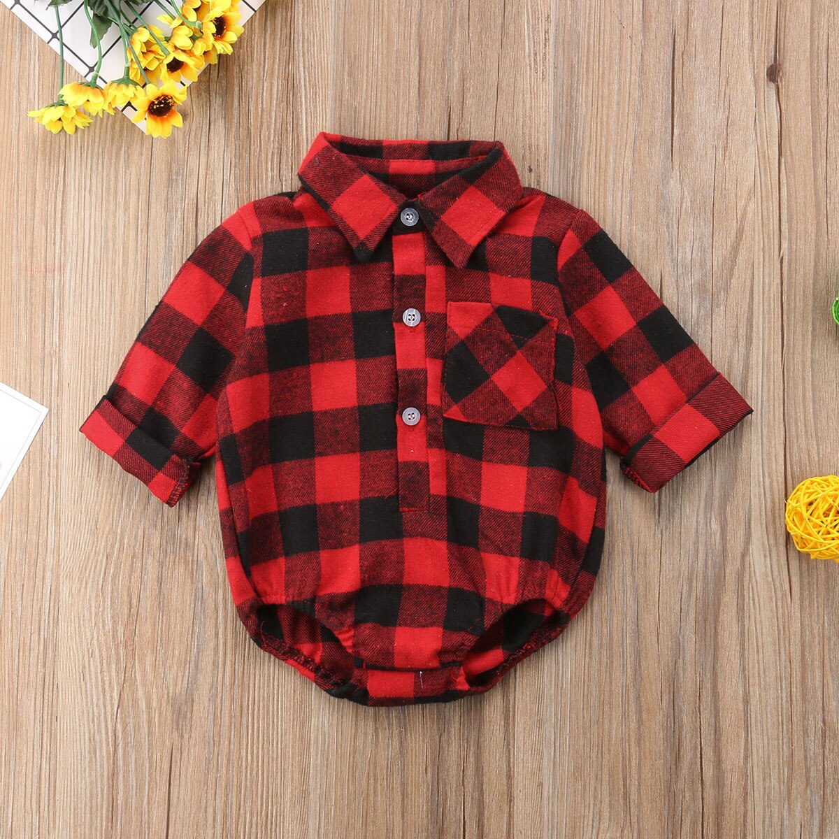 Neue Weihnachten Kleidung Kleinkind Baby Mädchen Jungen Karosserie Langarm Einreiher Plaid Zurück Hirsche Elch Overall 0-24M