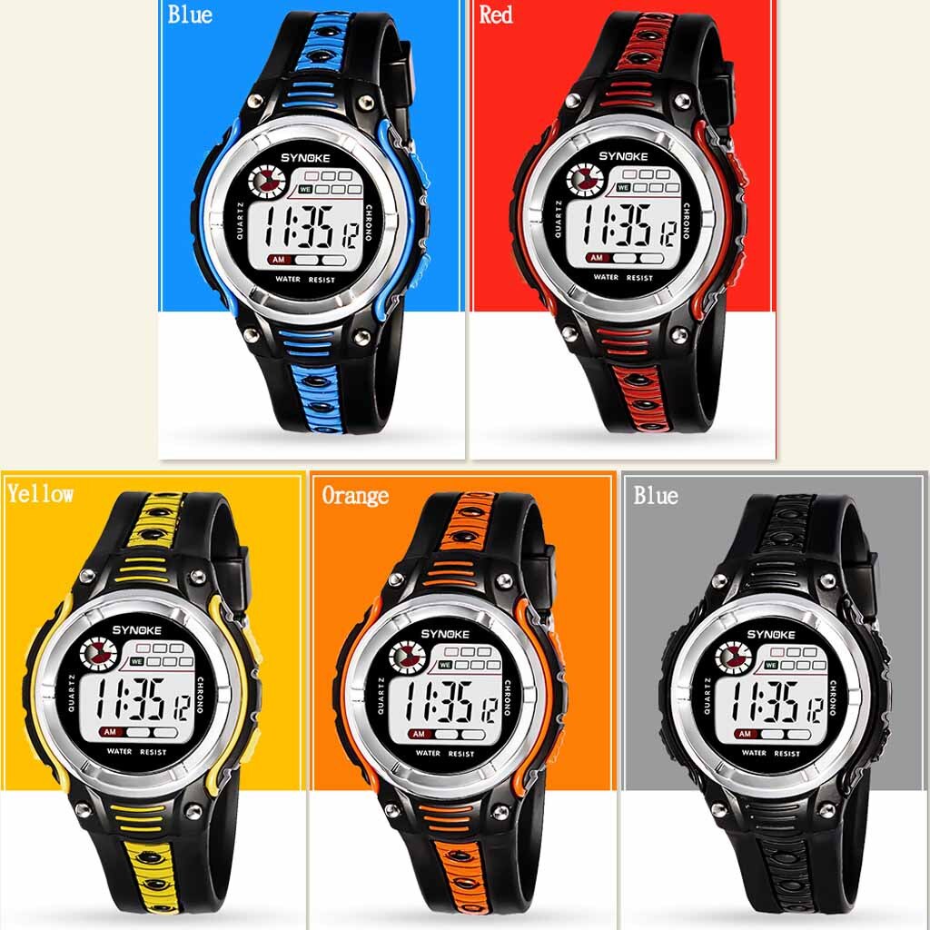 kids watch Children's Watches Two-color Large Screen Student Wristwatches Children's Sports Waterproof Electronic Watch Relogio