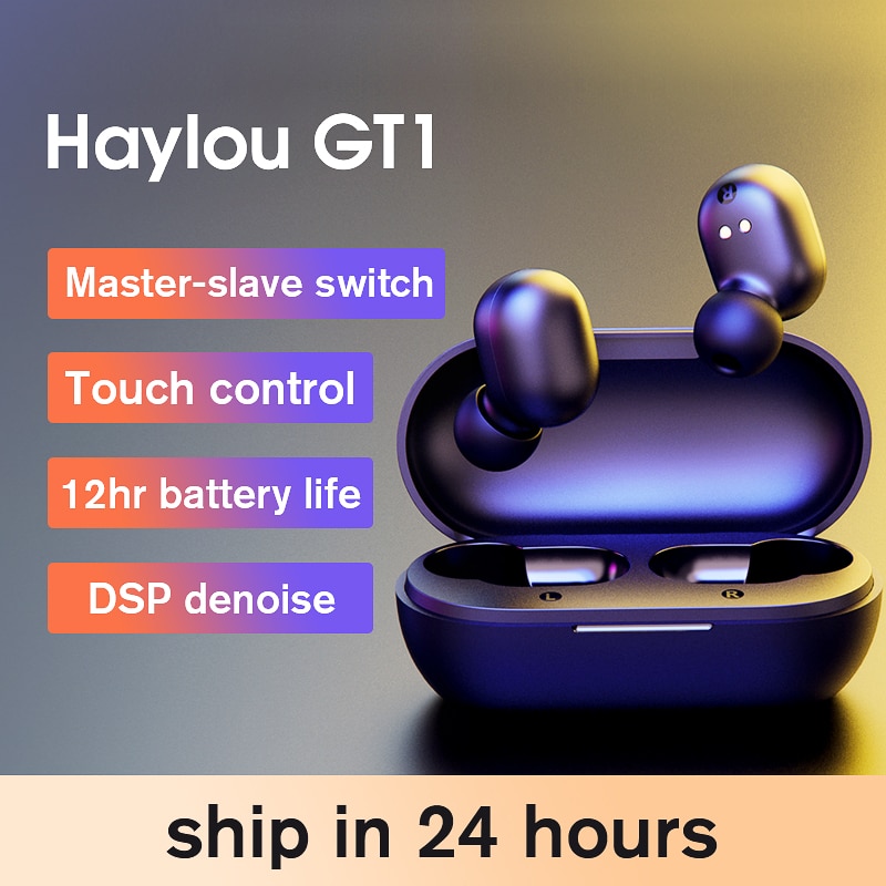 Haylou GT1/GT1 PRO/GT2S/T15 kablosuz Bluetooth kulaklık, HD stereo ses TWS kablosuz kulaklıklar, düşük gecikme oyun kulaklığı