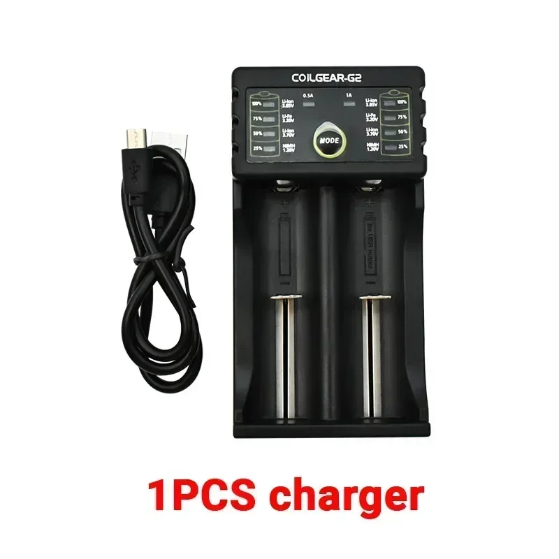 26650 3.7V 18800mAh Battery High Capacity 26650 50A Power Battery Lithium Ion Rechargeable Battery for Toy Flashlight+charger: Gold