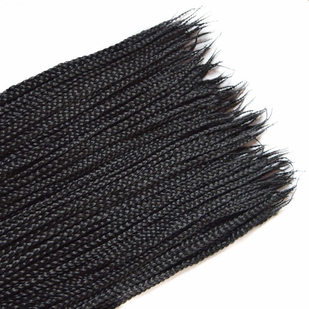 Feilimei Ombre blond 3 S Kasten Geflecht Haarverlängerungen 22 Zoll 100g Synthetische Schwarz Lila Braun Grau Häkeln Flechten haar