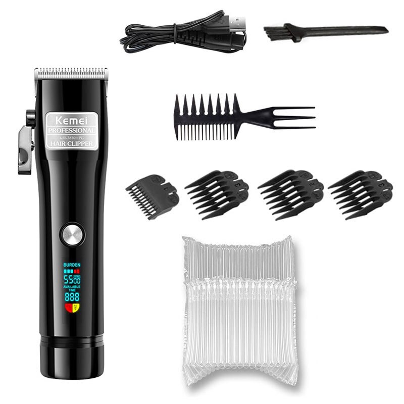 Männer der Haar Trimmer LCD wiederaufladbare kabellos haar Haarschneidemaschine verblassen Mischen elektrische haarschnitt maschine kegel hebel: mit Blase Tasche