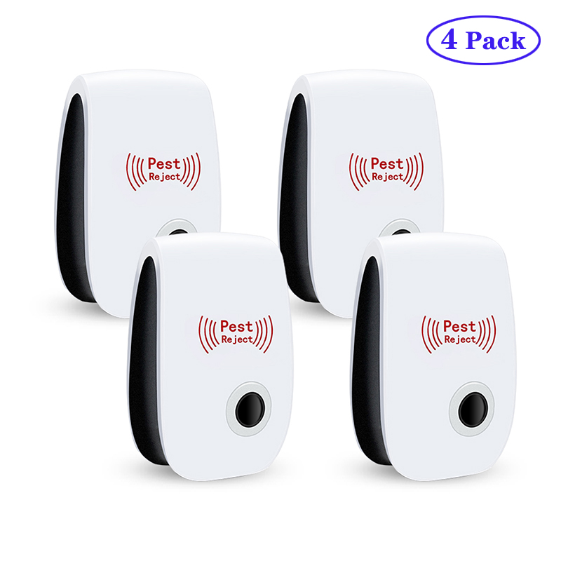 3/4/6- pack ultraljuds elektroniskt myggmedel mus kackerlacka spindel myggmedel hushållsinsekretsmedel: Ljusgrön / Storbritannien