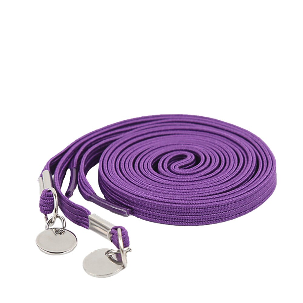 Pair Of Perfect One Hand No Tie Laziness Shoelace Laces Elastic Convenient Multicolors Shoelaces Long: Purple