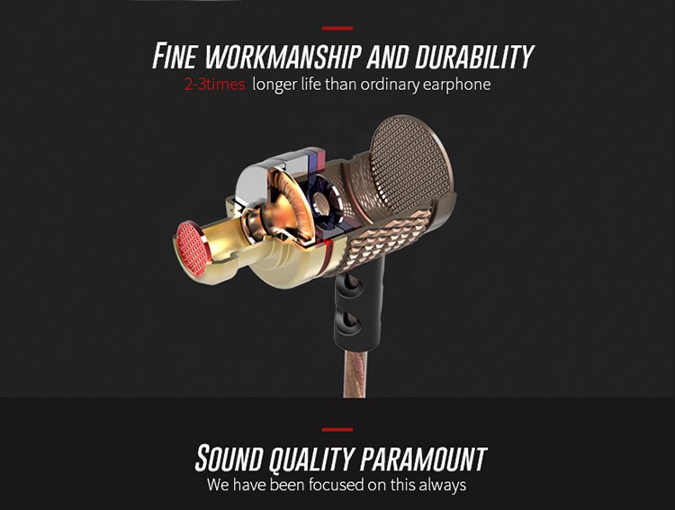 Kz ate atr edr 1 kobber driver hifi sport in ear sports øretelefon til løb med mikrofon
