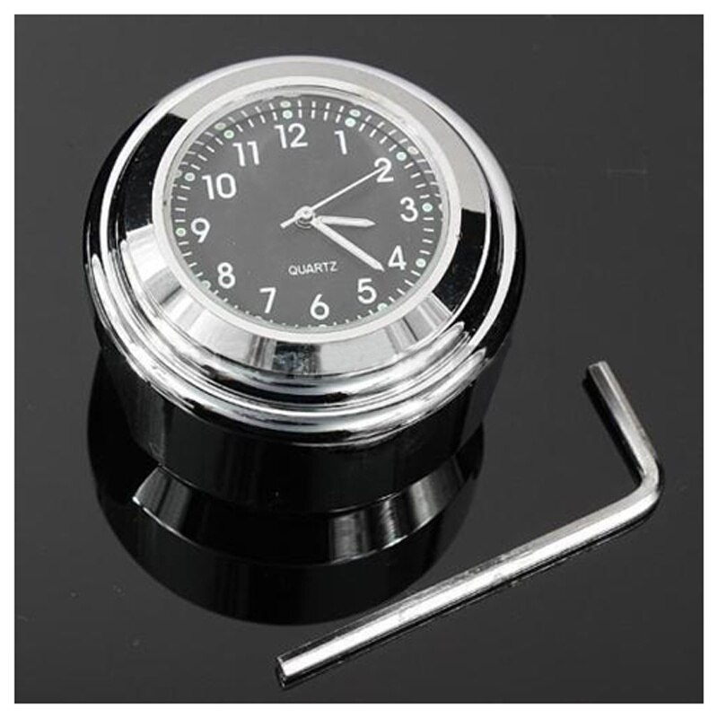 7/8" 1" Universal Motorcycle Bike Handlebar Mount Dial Clock Waterproof