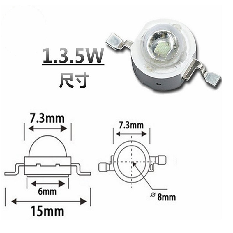 10 stuks 3w uv led lichtgevende diode 365nm 400nm 380nm krachtige led-chip led kralen downlight lamp led-lamp