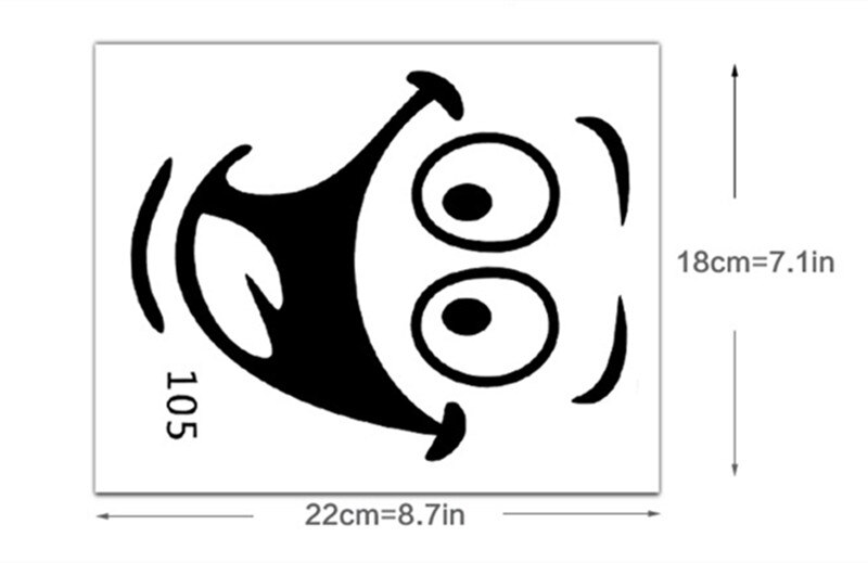 Cartoon Smile Face Big Mouth Toilet Stickers Wall Sticker DIY Bathroom Home Decor Removable Wall Art PVC Wall Decals
