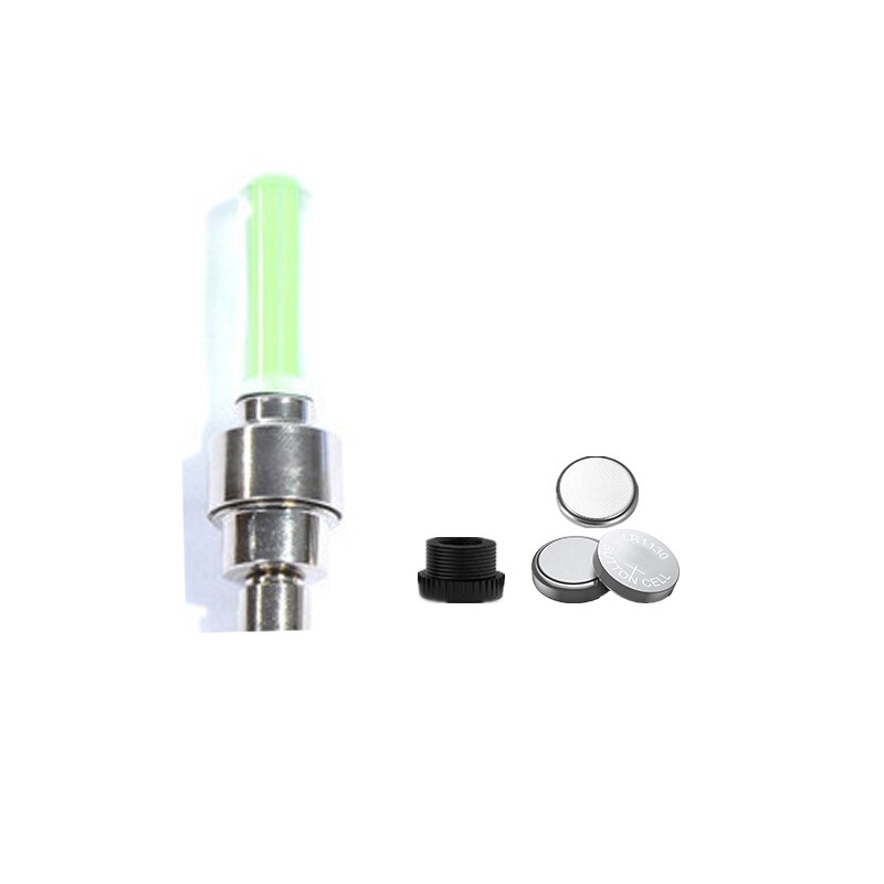 Zacro Bike Light With Battery Tyre Valve Caps Wheel Spokes Led Light Bike Lights Mountain Road Bike Bicycle Lights: 1X Green