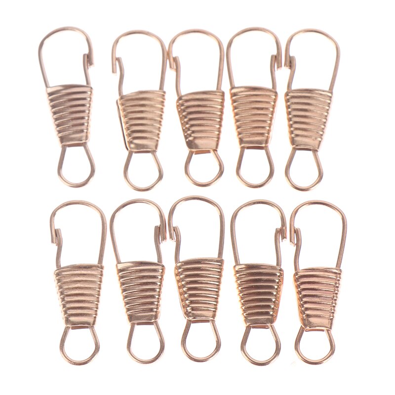 10Pcs Rits Hoofd Bagage Kleding Schoenen Laarzen Diy Rits Puller Afneembare Rits Trekt Naaien Craft Naaien Kits Metal Zip: Light Gold