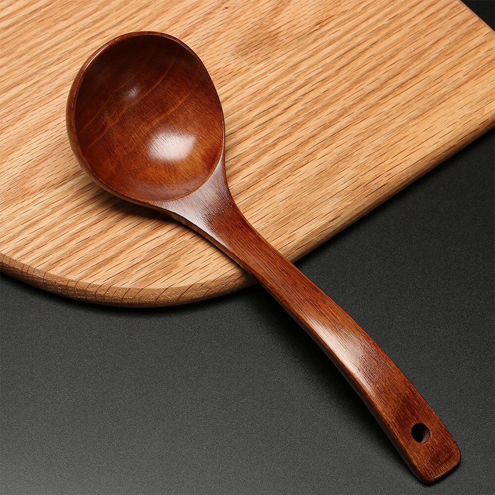 S/M/L Natuurlijke Houten Koken Scoop Catering Servies Houten Keukengerei Natuurlijke Houten Lepel Soeplepel Thuis cook Tool