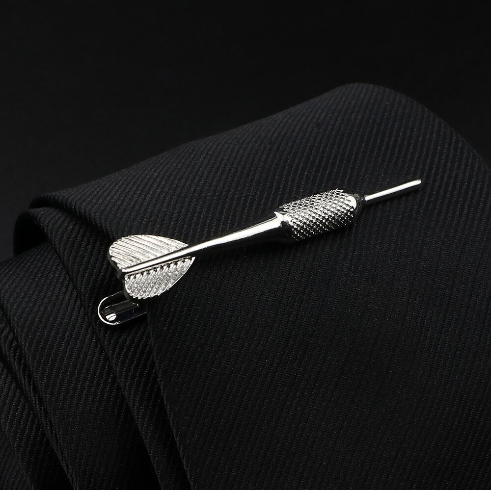 Pince à cravate en métal pour hommes, couleur or argent, stylo en forme de barbe, épingle à cravate, bijoux de mariage: C4-4