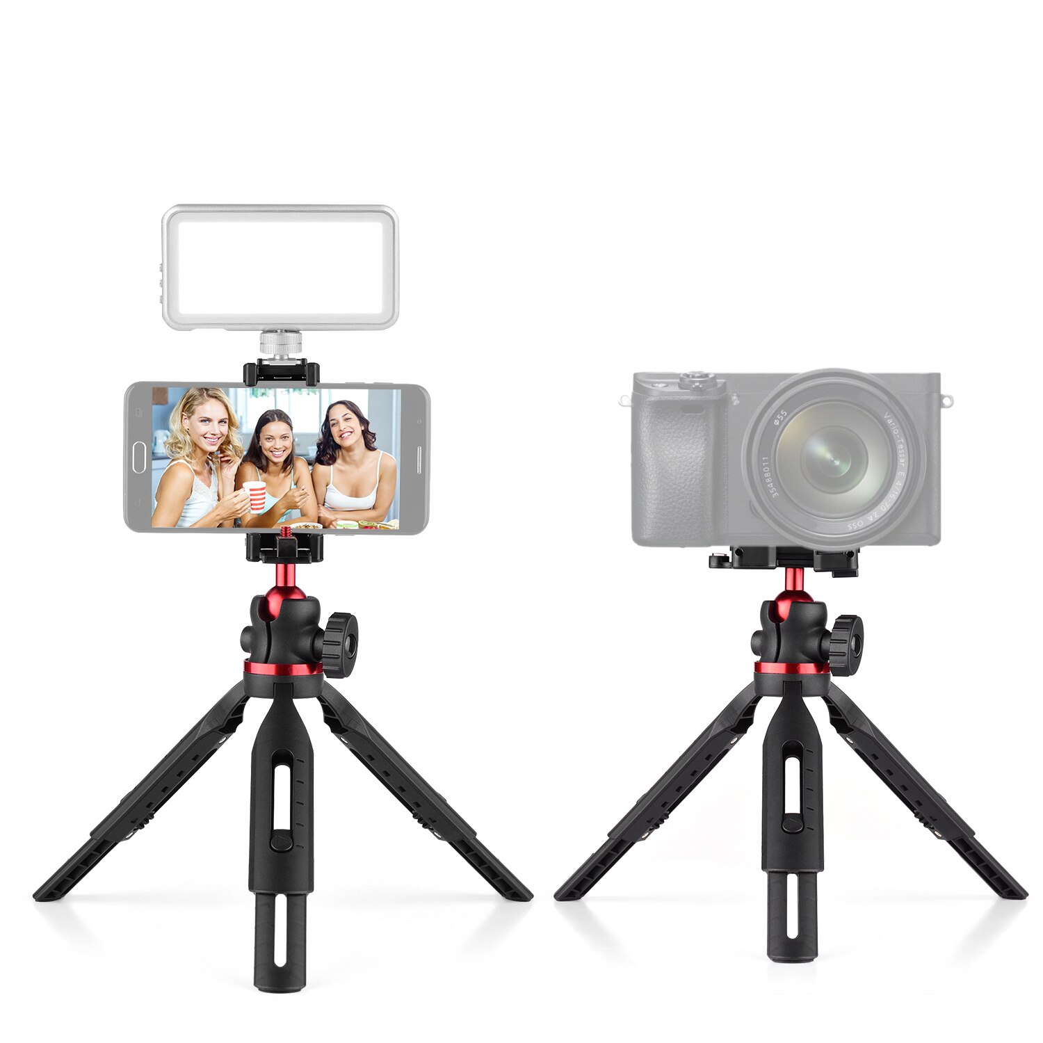 Support de trépied de Table de téléphone réglable en hauteur 360 ° Horizontal avec 1/4 filetage