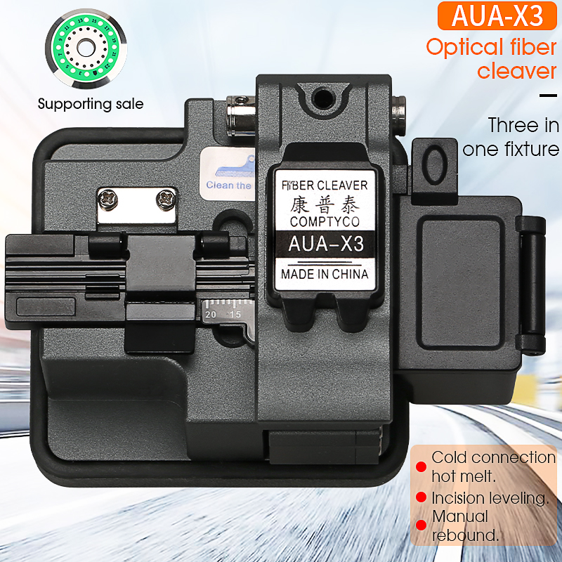 AUA-X0/X1/X2/X3 Vezelmes Ftth Kabel Glasvezel Snijmes Gereedschap Snijder Drie-In-Een Klem Slot