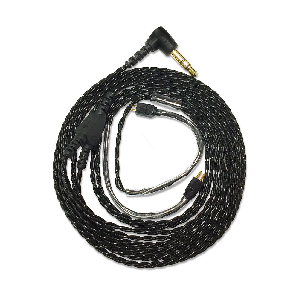In-ear monitor øretelefon kabel ledning 1964 w4r um3x es3 es5 kabel 2 pins kontakt original plasticsone kabel: Svart 162 cm