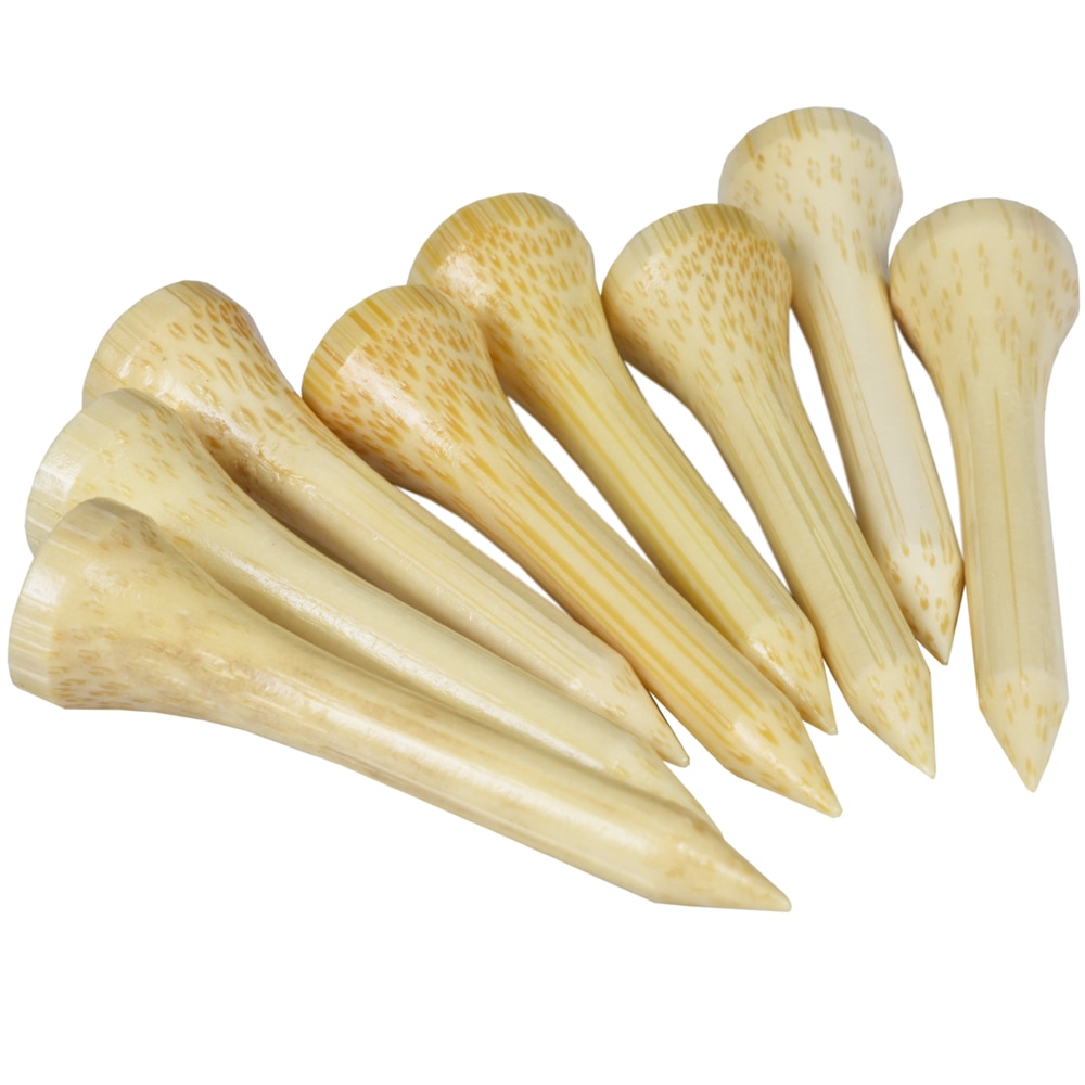 100Pcs Golf Tees Bamboo Tee Golf Balls Holder 4 Sizes Available Stronger than Wood Tees Golf Training Aids