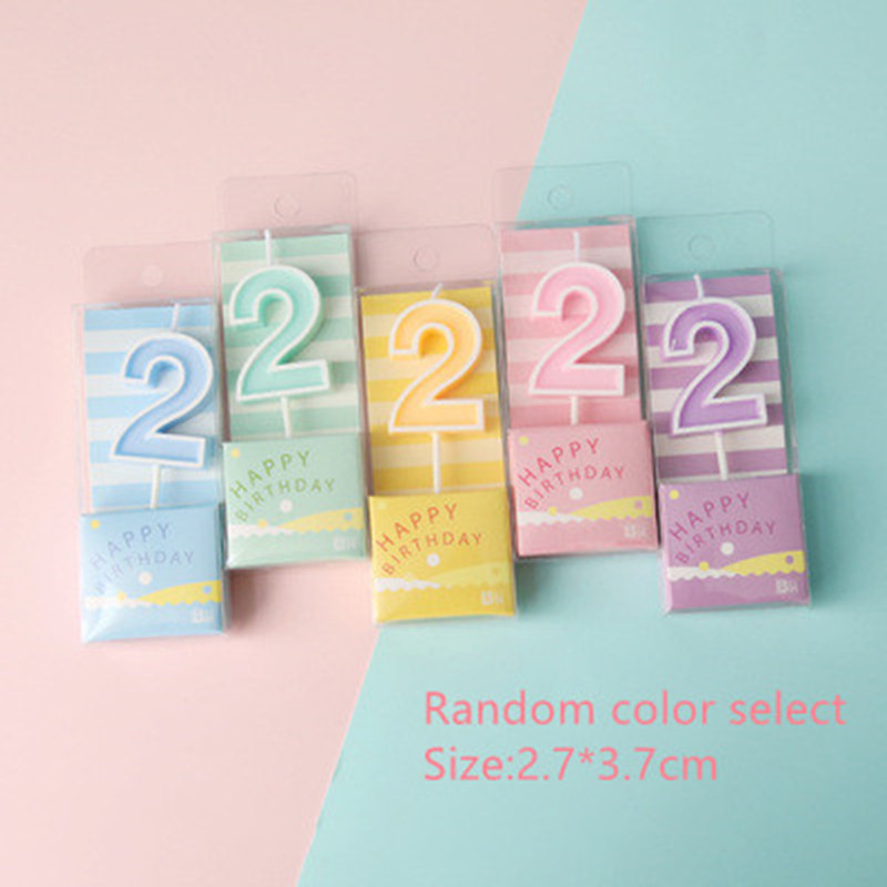 Wedding Multiple Colour Numbers 0-9 Birthday Candles Cake Topper Insert Birthday Party Dessert Table Candle Ornaments