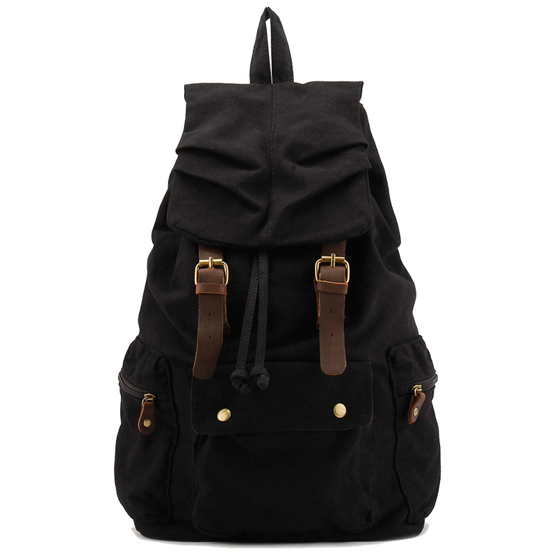 Vintage Rugzak Lederen Schoudertassen Mannen/Vrouwen Rugzak schooltas Unisex Rugzak Casual Canvas Reistassen