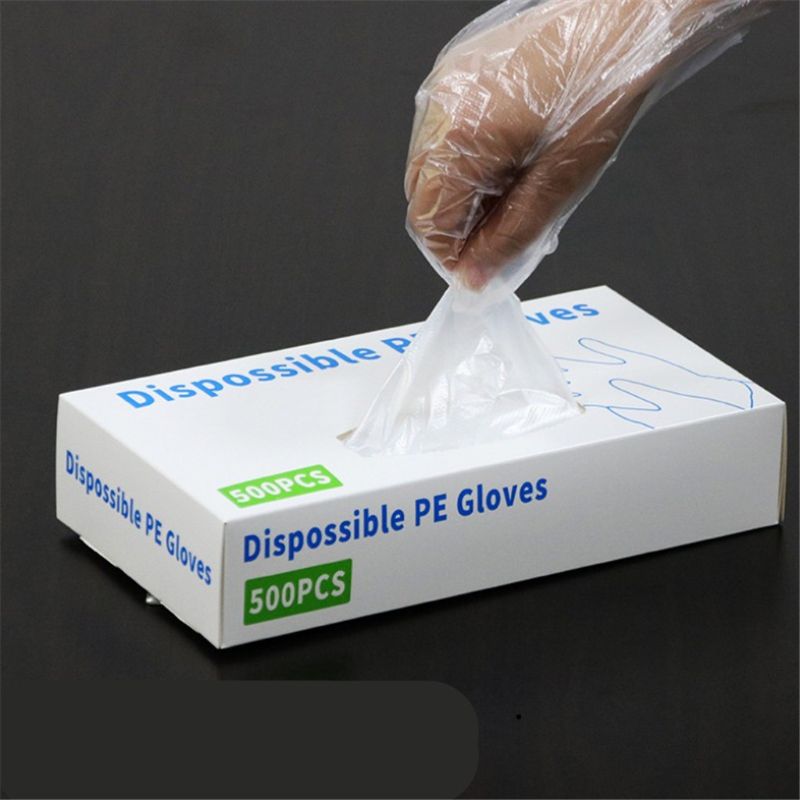500 Stck Kasten Einweg Vinyl Handschuh Multifunktions transparent Dünne Wasserdichte QX2B