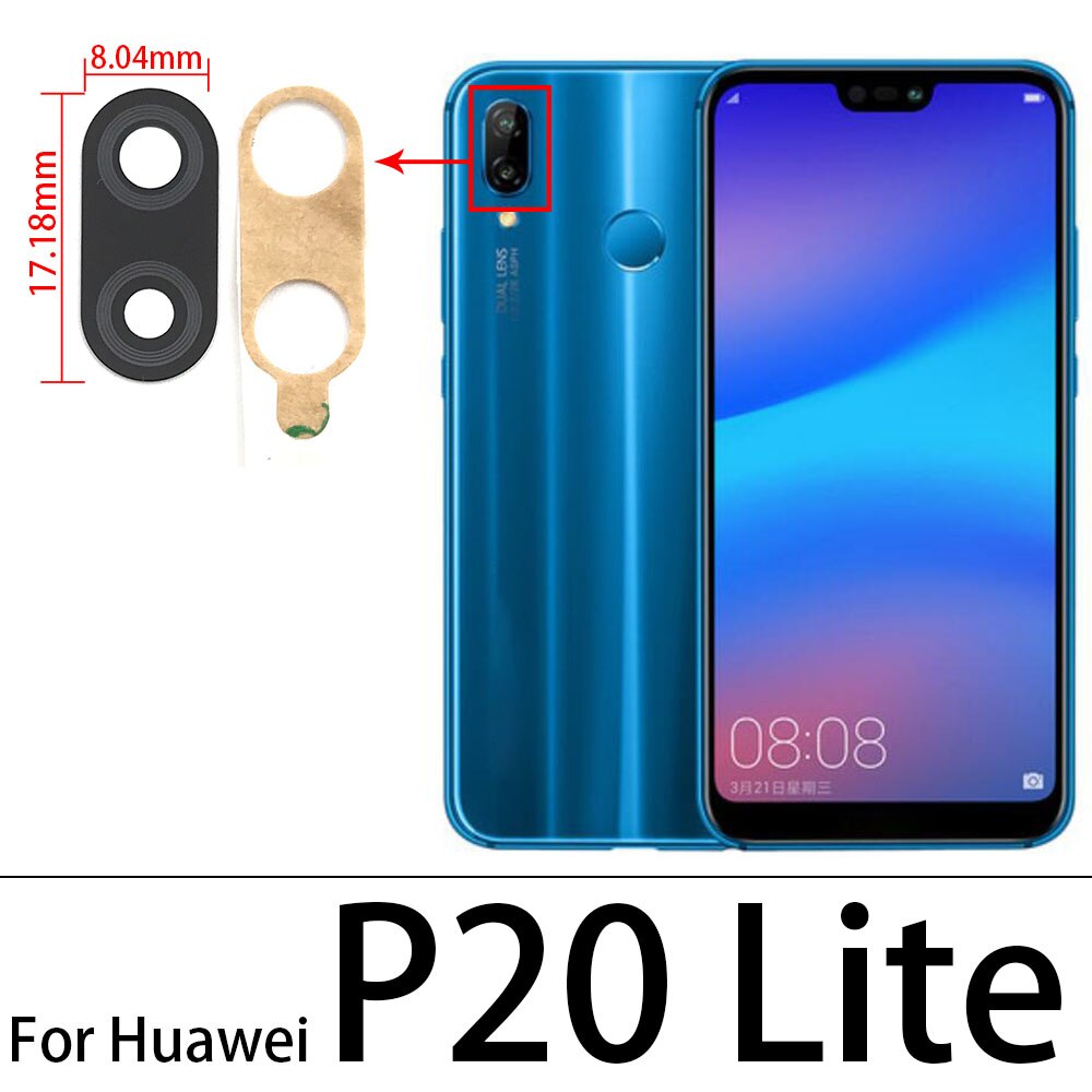 Originele Achteruitrijcamera Glas Lens Voor Huawei P20 P30 P40 Lite E P40 Pro P40 Lite 5G Glas Lens camera Met Lijm Vervanging Tool: P20 Lite