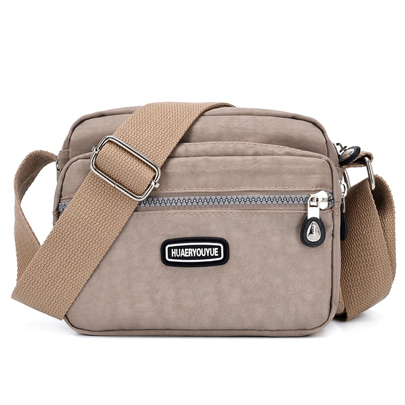 dameshandtassen Casual crossbody schoudertas Dames nylon waterdichte messenger bags voor dames Diagonale tas Reisportemonnees: Donker Kaki