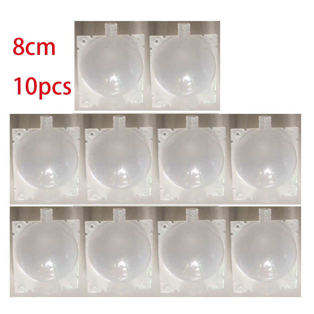 10 stücke Anlage Verwurzelung Gerät Hochdruck Ausbreitung Übertragung Ball Pflanzenzucht Gerät Druck Ausbreitung Pfropfen Ball: 8cm transparent